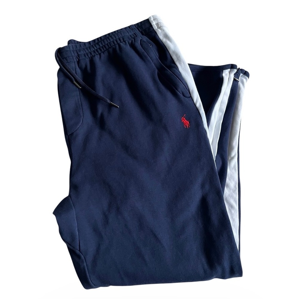 Polo Ralph Lauren Men's Striped Drawstring Track Sweatpants Joggers Navy XXL